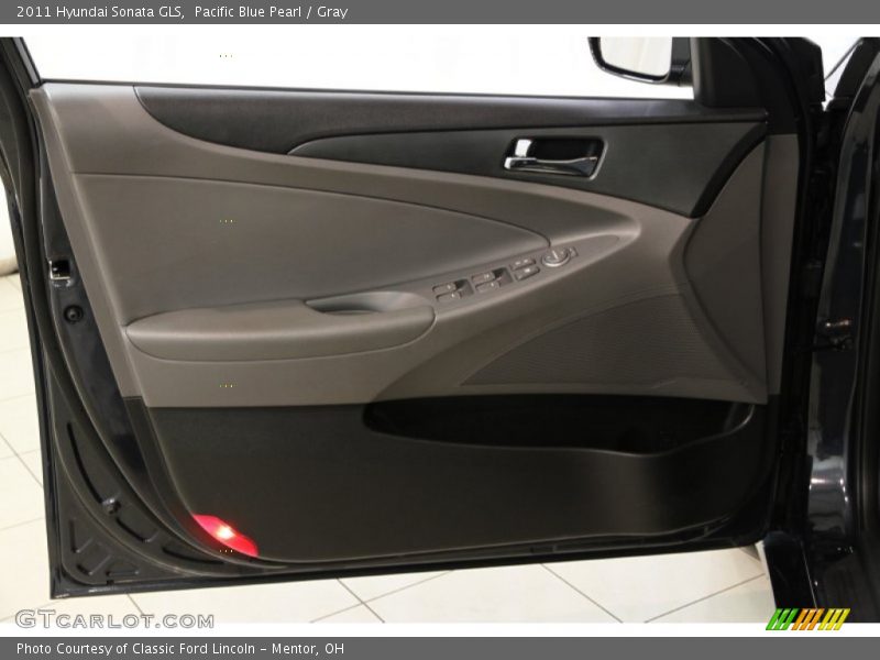 Pacific Blue Pearl / Gray 2011 Hyundai Sonata GLS
