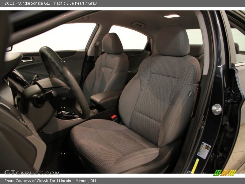 Pacific Blue Pearl / Gray 2011 Hyundai Sonata GLS