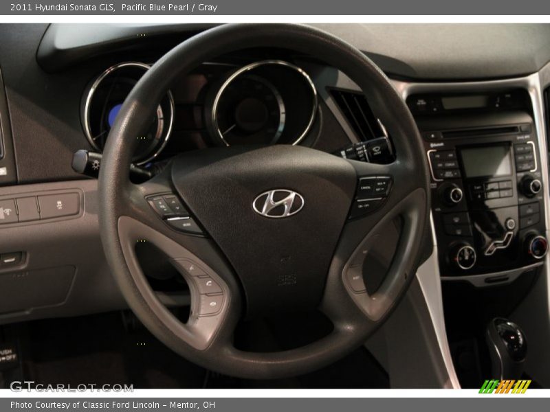 Pacific Blue Pearl / Gray 2011 Hyundai Sonata GLS