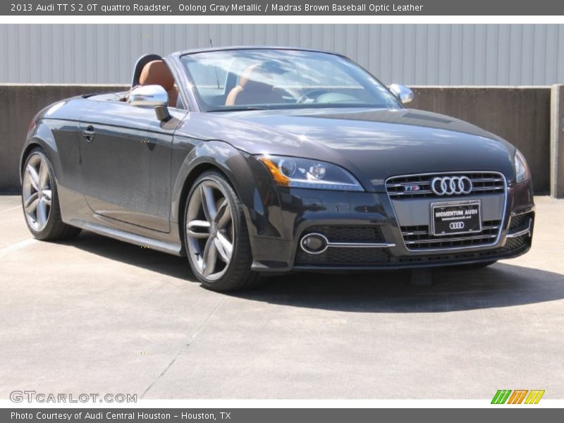 Oolong Gray Metallic / Madras Brown Baseball Optic Leather 2013 Audi TT S 2.0T quattro Roadster