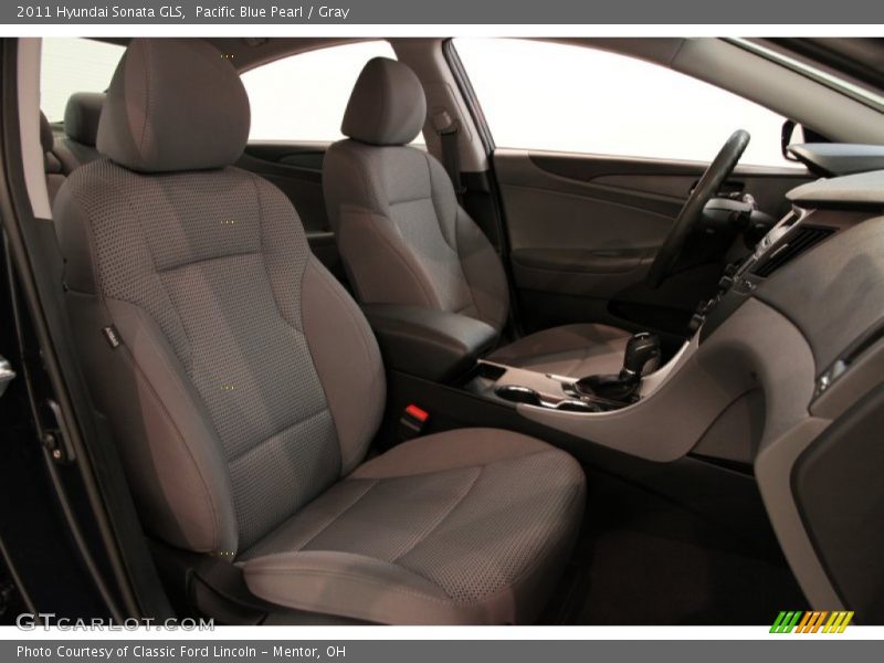 Pacific Blue Pearl / Gray 2011 Hyundai Sonata GLS