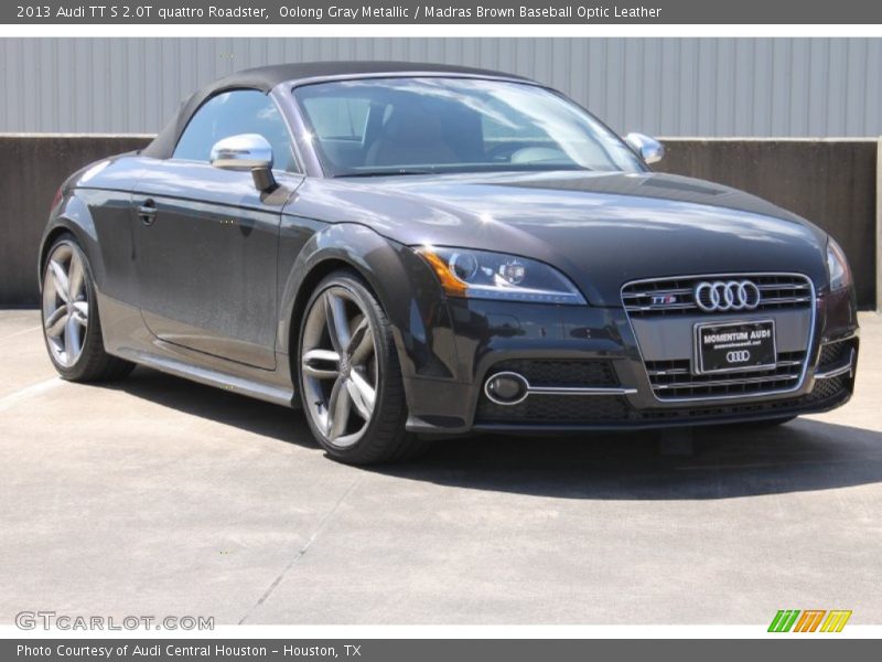 Oolong Gray Metallic / Madras Brown Baseball Optic Leather 2013 Audi TT S 2.0T quattro Roadster