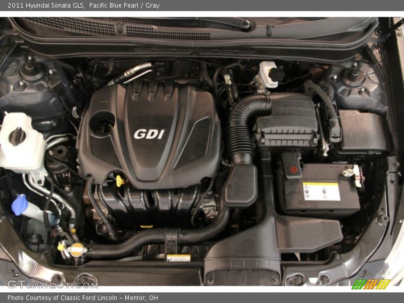 Pacific Blue Pearl / Gray 2011 Hyundai Sonata GLS