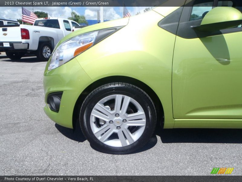 Jalapeno (Green) / Green/Green 2013 Chevrolet Spark LT