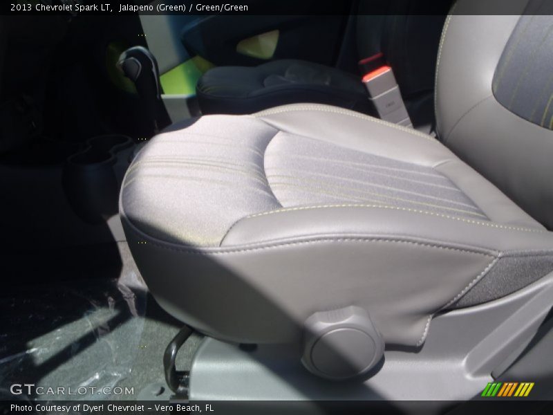 Jalapeno (Green) / Green/Green 2013 Chevrolet Spark LT