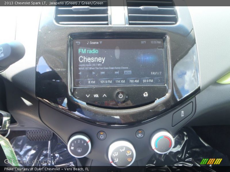 Jalapeno (Green) / Green/Green 2013 Chevrolet Spark LT