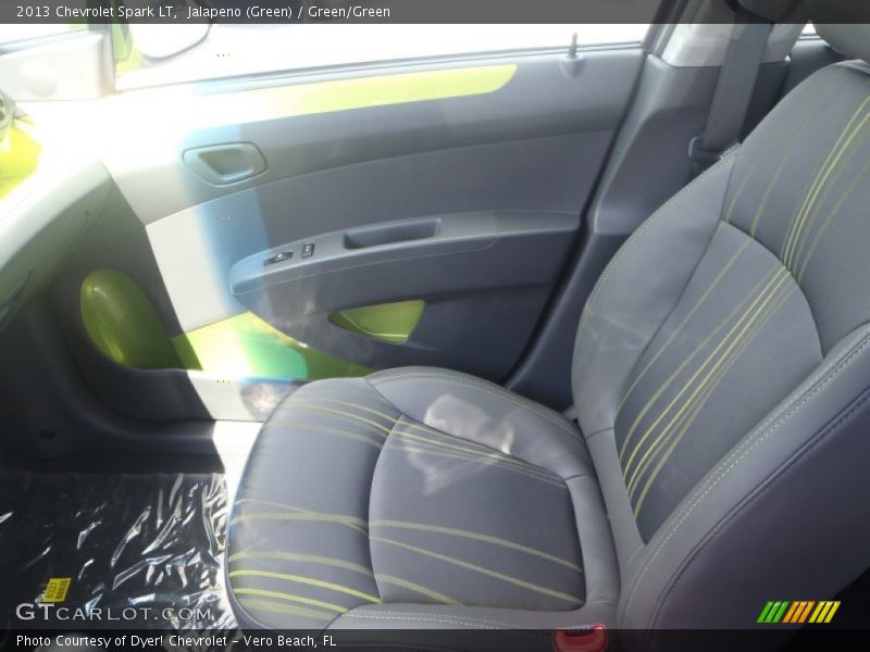 Jalapeno (Green) / Green/Green 2013 Chevrolet Spark LT