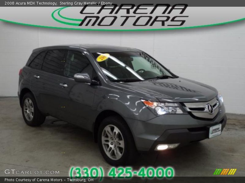 Sterling Gray Metallic / Ebony 2008 Acura MDX Technology