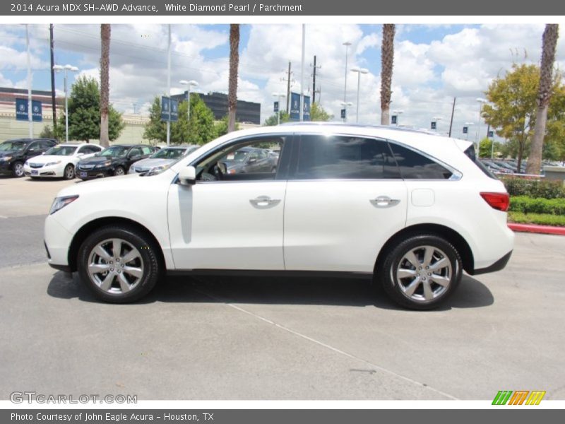 White Diamond Pearl / Parchment 2014 Acura MDX SH-AWD Advance