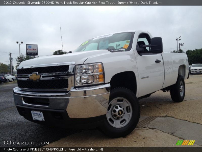 Summit White / Dark Titanium 2012 Chevrolet Silverado 2500HD Work Truck Regular Cab 4x4 Plow Truck