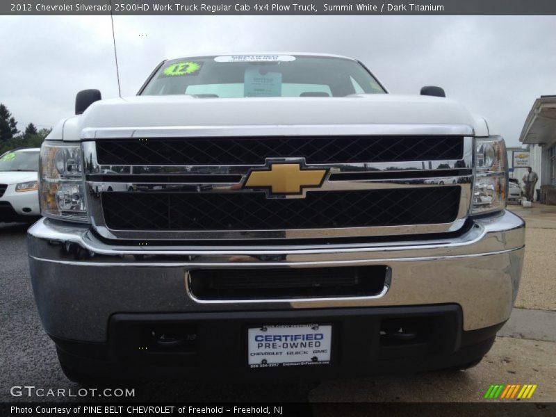 Summit White / Dark Titanium 2012 Chevrolet Silverado 2500HD Work Truck Regular Cab 4x4 Plow Truck