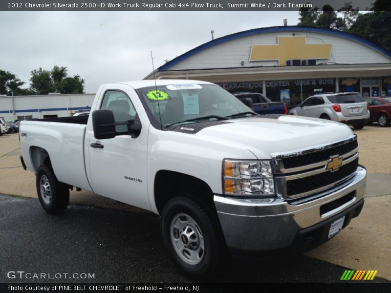 Summit White / Dark Titanium 2012 Chevrolet Silverado 2500HD Work Truck Regular Cab 4x4 Plow Truck
