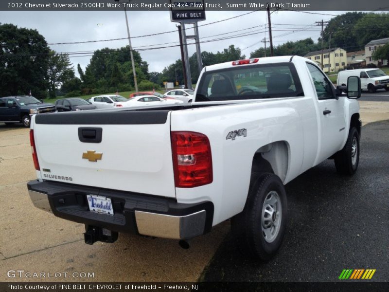 Summit White / Dark Titanium 2012 Chevrolet Silverado 2500HD Work Truck Regular Cab 4x4 Plow Truck