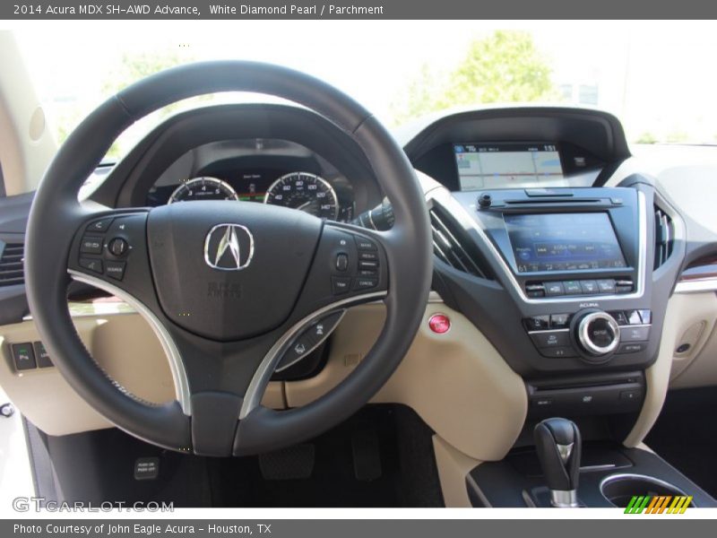 White Diamond Pearl / Parchment 2014 Acura MDX SH-AWD Advance