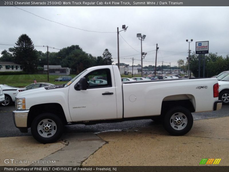 Summit White / Dark Titanium 2012 Chevrolet Silverado 2500HD Work Truck Regular Cab 4x4 Plow Truck