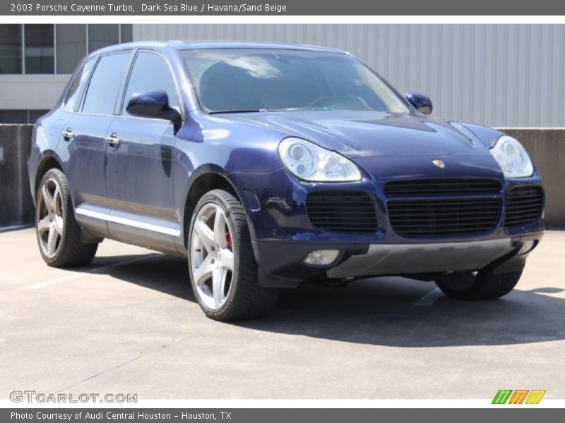 Dark Sea Blue / Havana/Sand Beige 2003 Porsche Cayenne Turbo