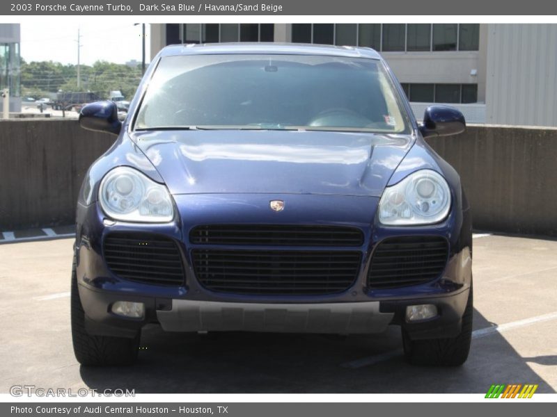 Dark Sea Blue / Havana/Sand Beige 2003 Porsche Cayenne Turbo