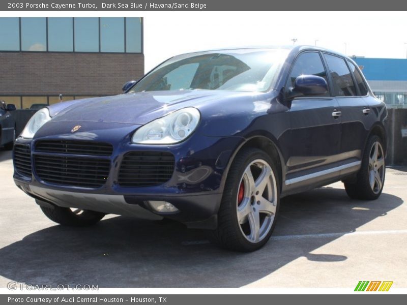 Dark Sea Blue / Havana/Sand Beige 2003 Porsche Cayenne Turbo