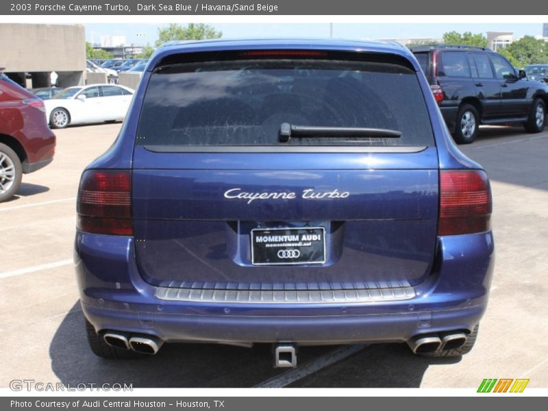 Dark Sea Blue / Havana/Sand Beige 2003 Porsche Cayenne Turbo