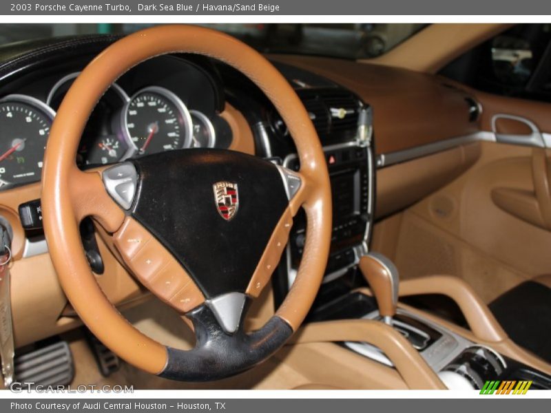 Dark Sea Blue / Havana/Sand Beige 2003 Porsche Cayenne Turbo