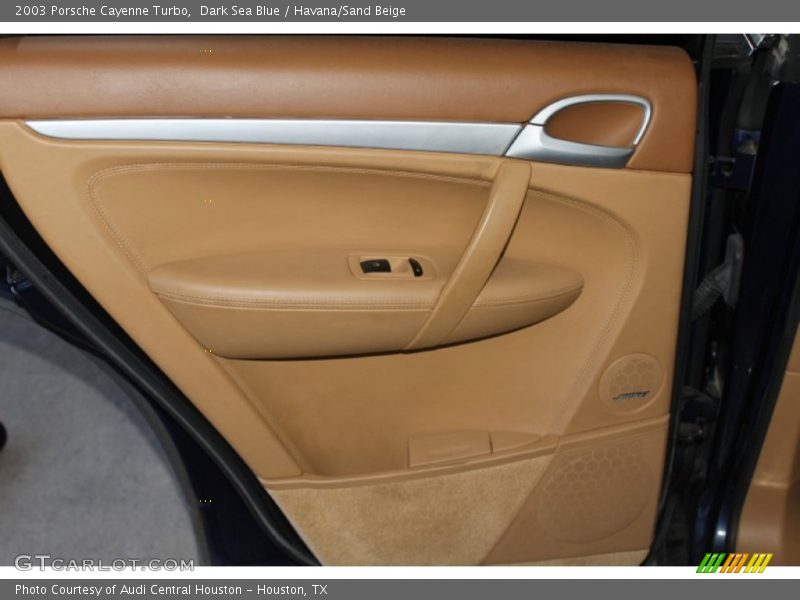 Dark Sea Blue / Havana/Sand Beige 2003 Porsche Cayenne Turbo