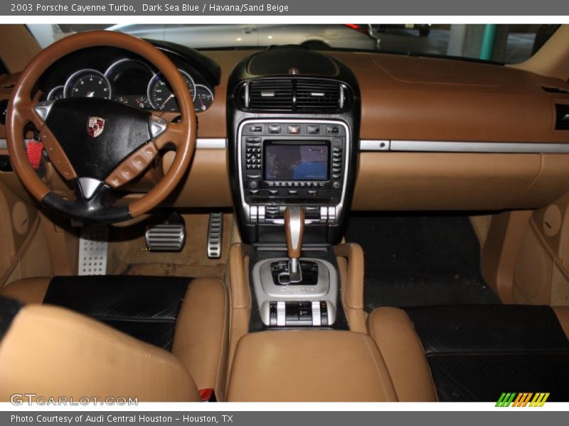 Dark Sea Blue / Havana/Sand Beige 2003 Porsche Cayenne Turbo