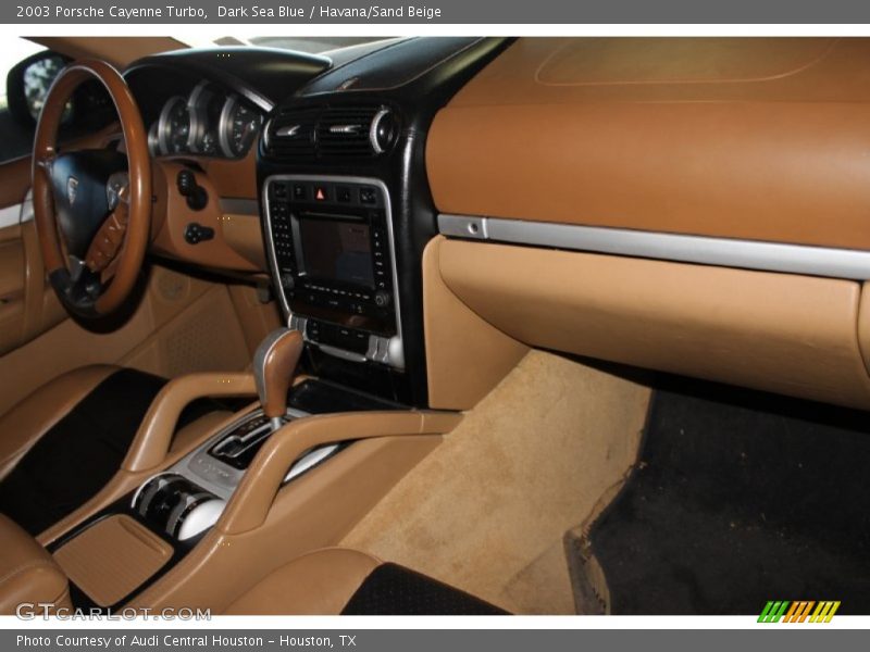 Dark Sea Blue / Havana/Sand Beige 2003 Porsche Cayenne Turbo