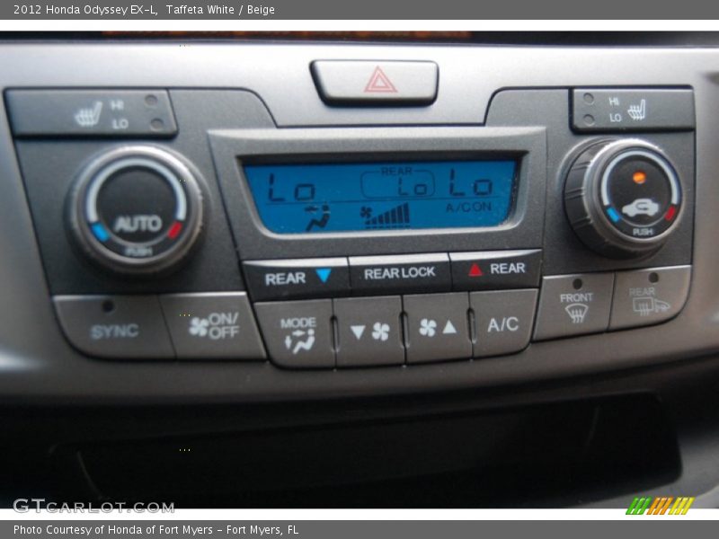 Taffeta White / Beige 2012 Honda Odyssey EX-L