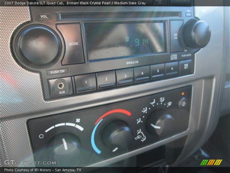 Brilliant Black Crystal Pearl / Medium Slate Gray 2007 Dodge Dakota SLT Quad Cab