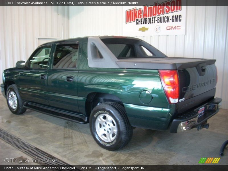 Dark Green Metallic / Medium Neutral 2003 Chevrolet Avalanche 1500 Z71 4x4