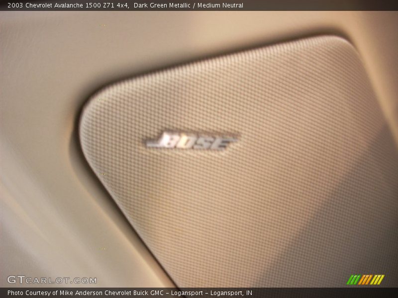 Dark Green Metallic / Medium Neutral 2003 Chevrolet Avalanche 1500 Z71 4x4