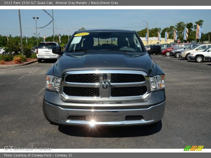 Mineral Gray Metallic / Black/Diesel Gray 2013 Ram 1500 SLT Quad Cab