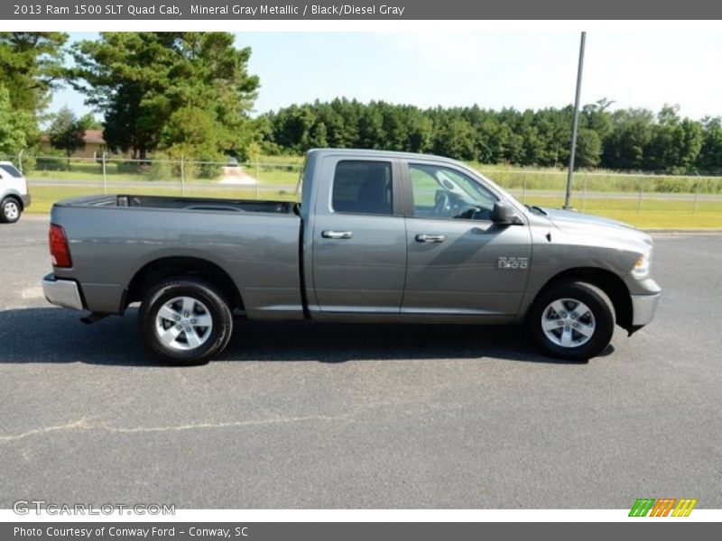 Mineral Gray Metallic / Black/Diesel Gray 2013 Ram 1500 SLT Quad Cab