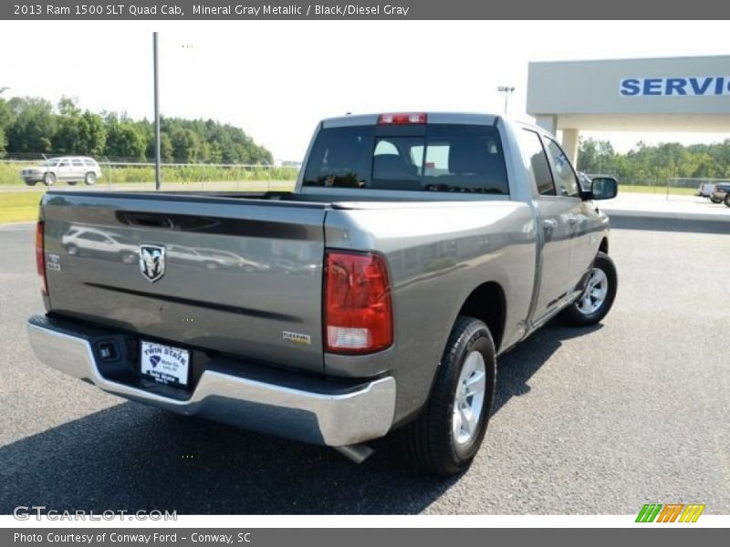 Mineral Gray Metallic / Black/Diesel Gray 2013 Ram 1500 SLT Quad Cab