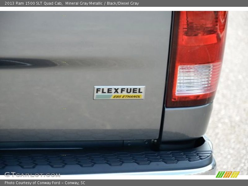 Mineral Gray Metallic / Black/Diesel Gray 2013 Ram 1500 SLT Quad Cab