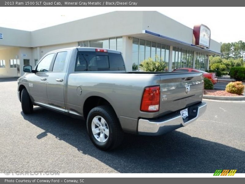 Mineral Gray Metallic / Black/Diesel Gray 2013 Ram 1500 SLT Quad Cab