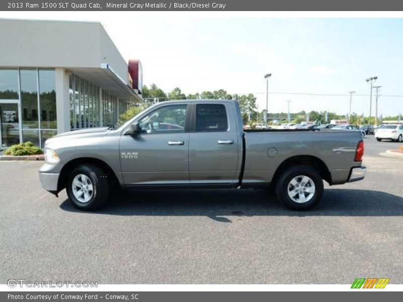 Mineral Gray Metallic / Black/Diesel Gray 2013 Ram 1500 SLT Quad Cab