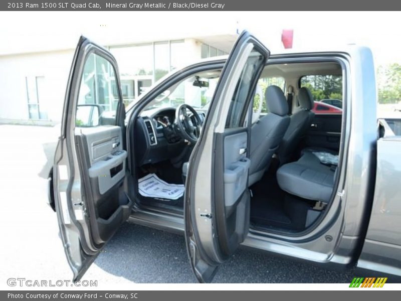 Mineral Gray Metallic / Black/Diesel Gray 2013 Ram 1500 SLT Quad Cab
