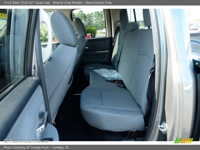 Mineral Gray Metallic / Black/Diesel Gray 2013 Ram 1500 SLT Quad Cab