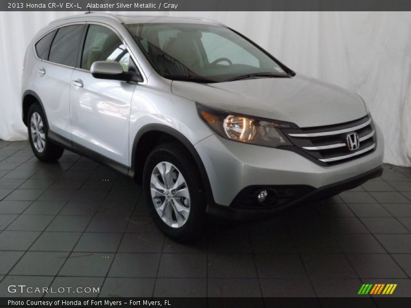 Alabaster Silver Metallic / Gray 2013 Honda CR-V EX-L