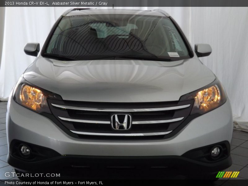 Alabaster Silver Metallic / Gray 2013 Honda CR-V EX-L