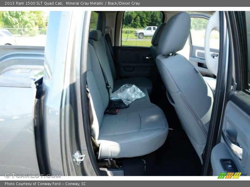 Mineral Gray Metallic / Black/Diesel Gray 2013 Ram 1500 SLT Quad Cab