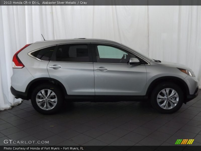 Alabaster Silver Metallic / Gray 2013 Honda CR-V EX-L