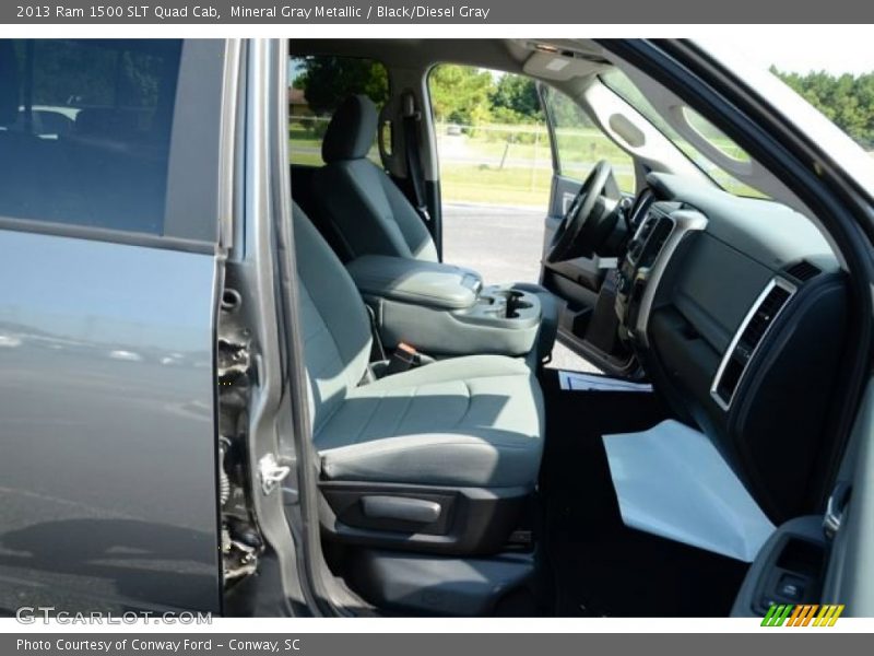 Mineral Gray Metallic / Black/Diesel Gray 2013 Ram 1500 SLT Quad Cab