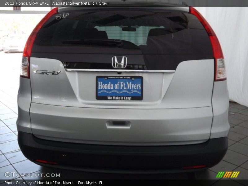 Alabaster Silver Metallic / Gray 2013 Honda CR-V EX-L
