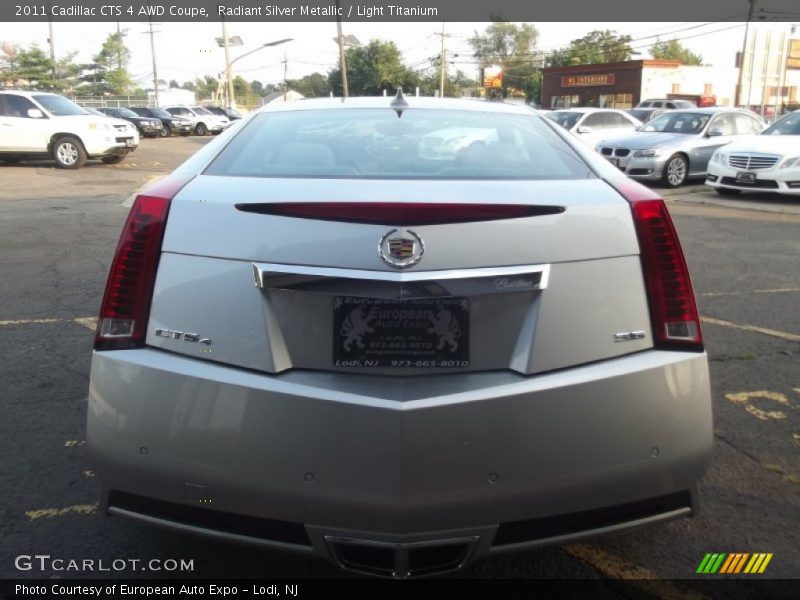 Radiant Silver Metallic / Light Titanium 2011 Cadillac CTS 4 AWD Coupe