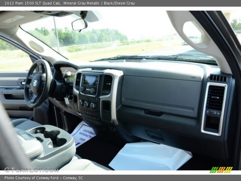 Mineral Gray Metallic / Black/Diesel Gray 2013 Ram 1500 SLT Quad Cab