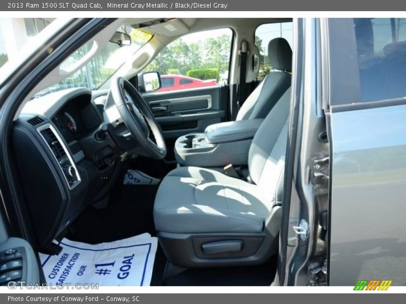 Mineral Gray Metallic / Black/Diesel Gray 2013 Ram 1500 SLT Quad Cab