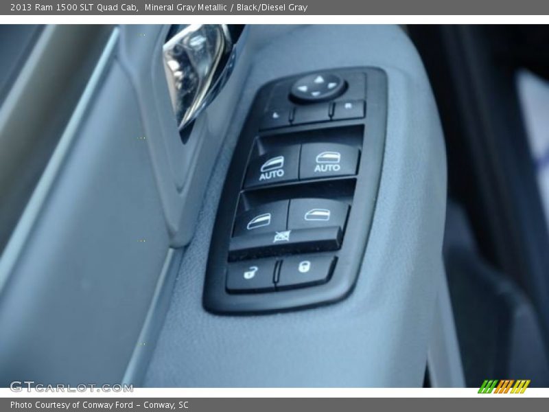 Mineral Gray Metallic / Black/Diesel Gray 2013 Ram 1500 SLT Quad Cab