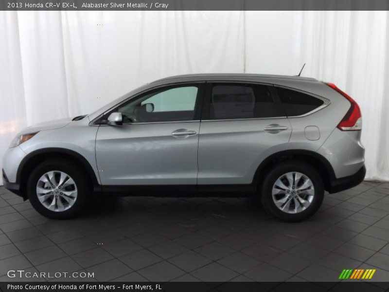 Alabaster Silver Metallic / Gray 2013 Honda CR-V EX-L